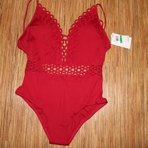 Becca Bold Red Swimsuit NWT